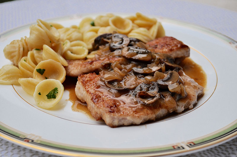 Jagerschnitzel with Buttered Noodles - There&amp;#39;s Always Pizza