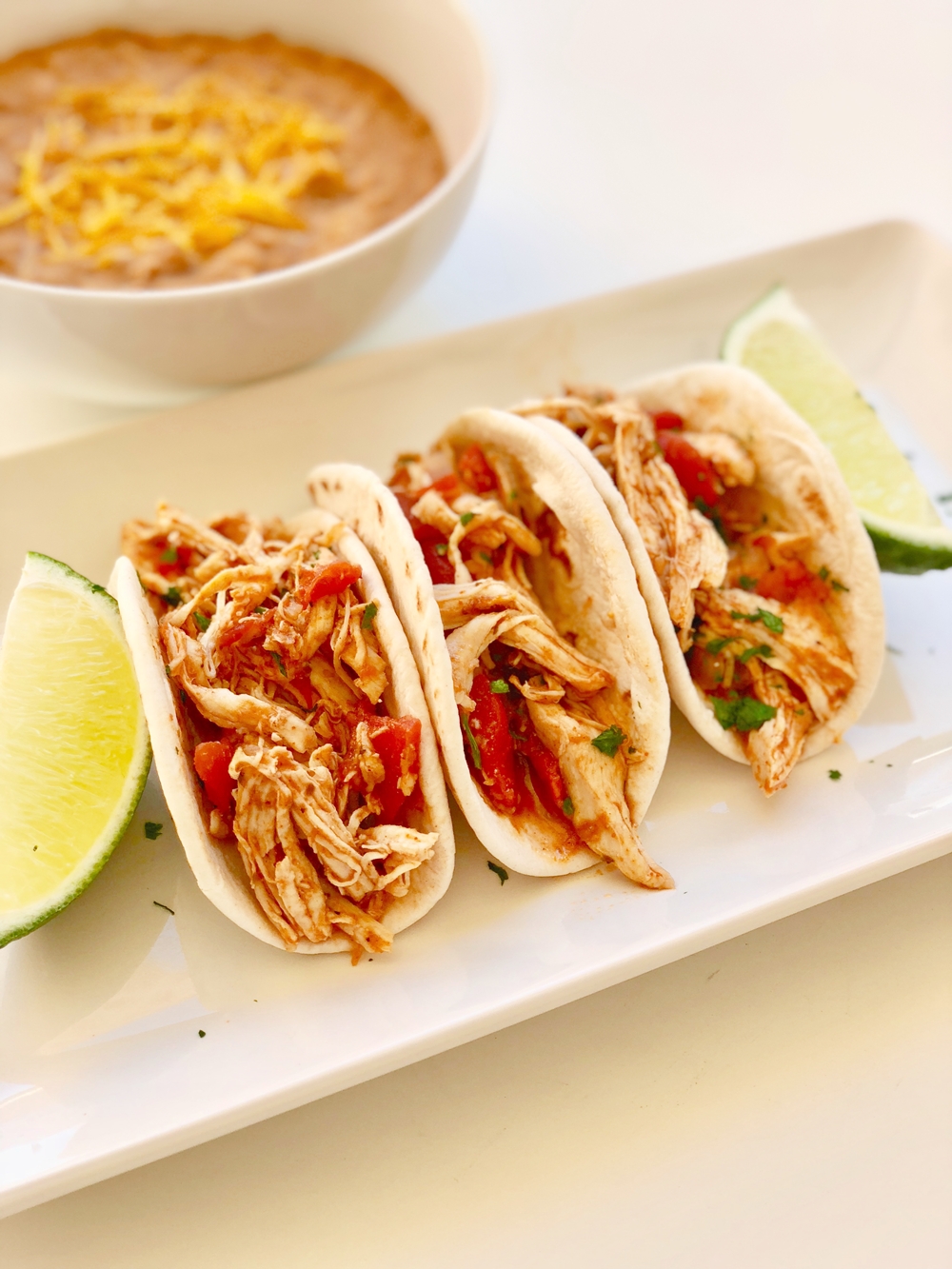 Shredded Chicken Tacos - There's Always Pizza