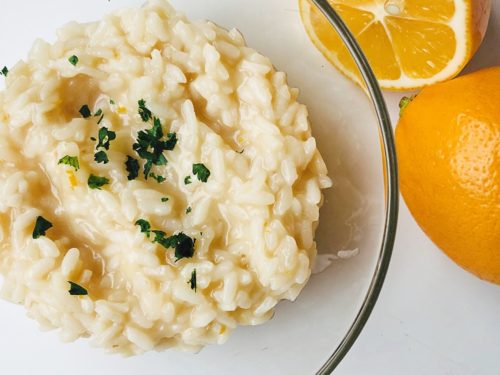 Meyer Lemon and Champagne Risotto