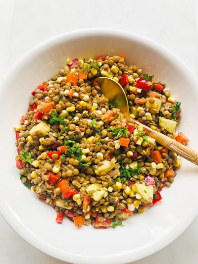 Summer Lentil Salad - There's Always Pizza